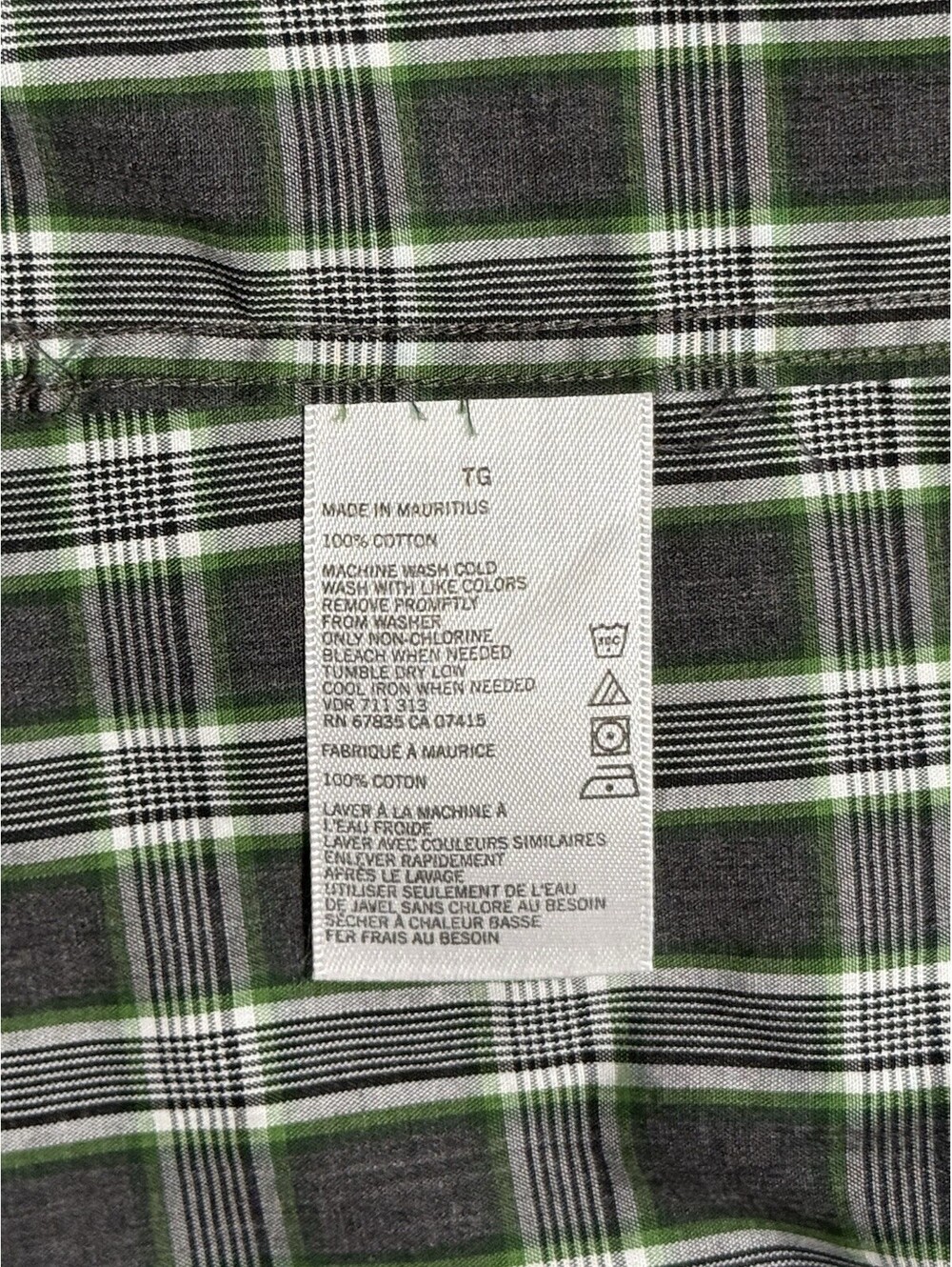 🎄Men’s Dress Shirt Nautica XL Long Sleeve Green Gray - Picture 11 of 12